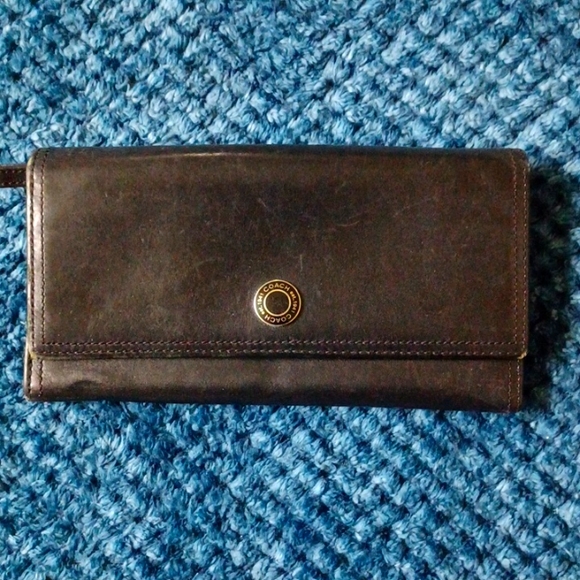 EUC Vintage COACH Wallet Black - Picture 2 of 11